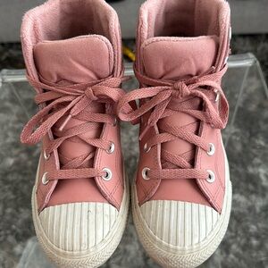 Converse All Star Pink Leather Chuck Taylor Counter Climate Girl Sneakers